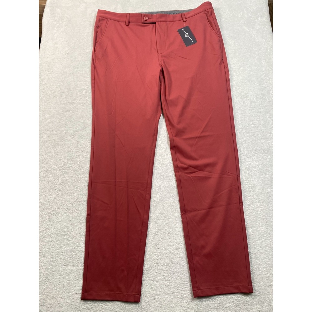 Boston Scott Golf Apparel Tech Pants‎ Mens 40x33 Merlot Stretch Straight Leg